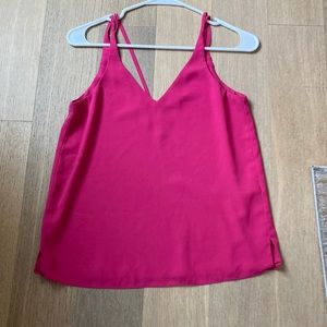 Pink silk tank